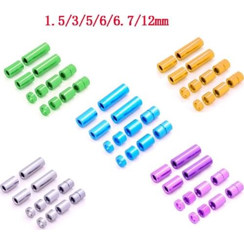 12pcs Homemade Aluminum Spacer Set 1.5/3/5/6/6.7/12mm Tubes Pipes Spare Parts for 1/32 Scale Tamiya Mini 4WD Car Models