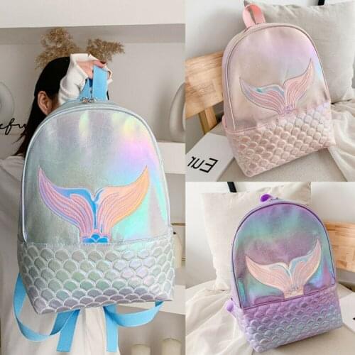2020 Newest Hot Women Girls Glitter Bags Mermaid Backpack Girl School Book Shoulder Bag Rucksack PU Laser Backpacks Travel