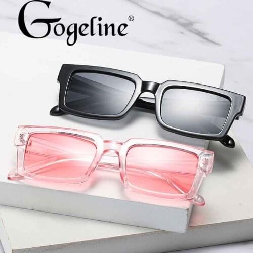 New Small Square Sunglasses for Women Men Vintage Retro Rectangle pink Mens Sun Glasses Female Black Hip Hop Clear Glasses UV400