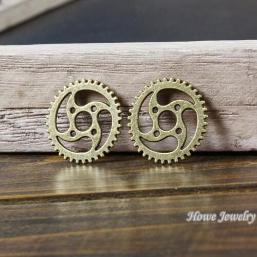 Wholesale 18 pcs quality Antique bronze Steampunk Gear Pendant Alloy Metal DIY Bracelet Necklace Jewelry Accessories