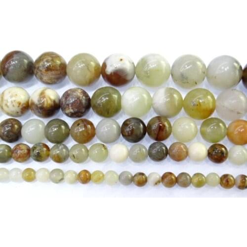 Wholesale Natural Saitama Jades stone Loose Beads Round Stone Beads 4 6 8 10 12mm For Jewelry Making DIY Bracelet Necklace