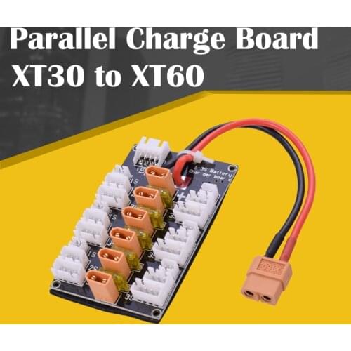 1S-3S XT30 Plug Lipo Battery Parallel Charging Board with 6pcs XT30 to XT60 RC Battery Balance Charge Parts