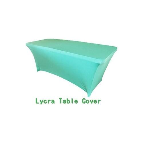 Rectangular Table Cover Spandex/Lycra Fabric Tablecloth Stretch Bar Bistro for Wedding party Home Decorations