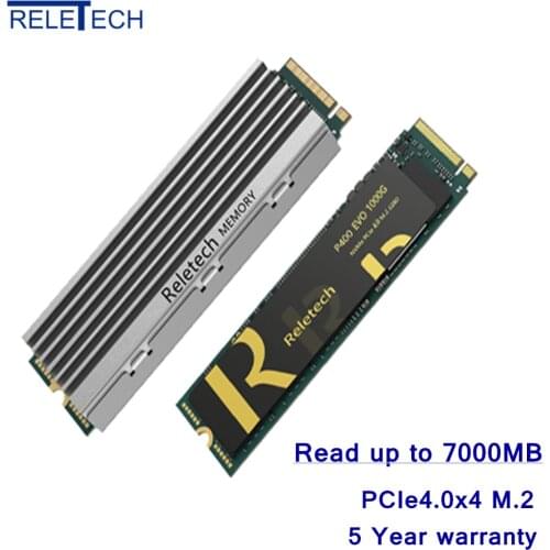 Reletech ssd m2 nvme PCIE 4.0X4 PHISON E18 M.2 1TB 2TB Read up to 7000MB/S 3D NAND Solid State Drive 2280 Internal Hard Disk