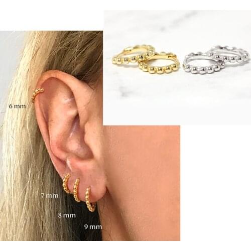 Elegant 925 Sterling Silver Hoop Earrings For Women Birthday Present kolczyki damskie Girls earrings luxury earrings