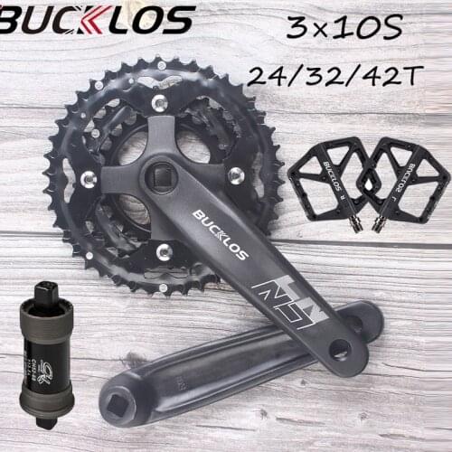 Bicycle Crankset 64/104BCD Chainring 22/32/44T Aluminum Alloy Crankset for Shimano 9 Speed Chainwheel Ultralight Pedal parts