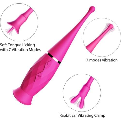 7 modes vibrator licking vagina rabbit pussy silicone clitoral anal vibration stimulator sex shop machine adult toys for woman