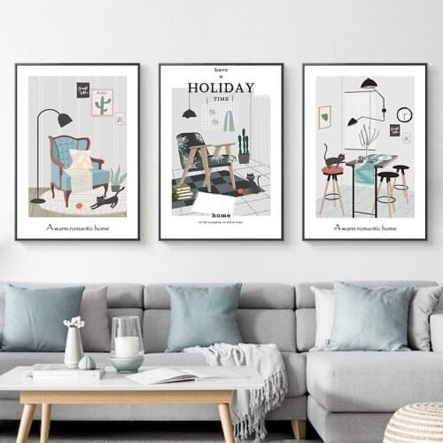 Modern Style Minimalism Nordic Canvas Painting Wall Art Nordic Posters and Prints Wall Pictures for Living Room Decoration