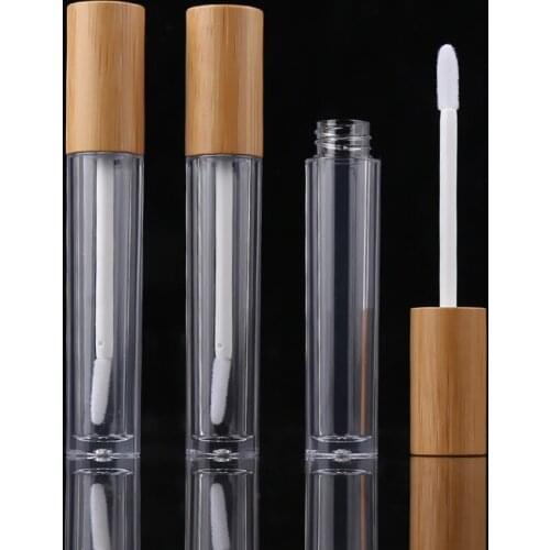 Lilipgloss tube empty 5ml /6ml Bamboo lipgloss tube cosmetic packaging lip balm containers