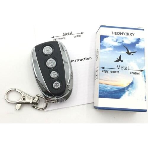 Universal ABCD Key Remote Control 433.92MHZ Remote Cloning 4 Channel Auto Car Garage Door Duplicator Rolling Code For Car newest