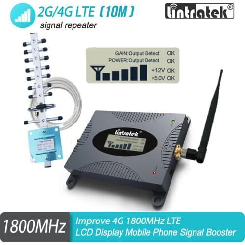 4G Network Booster Lintratek Moblie phone LTE DCS 1800mhz GSM Signal Repeater Cellular 65dB 4G Amplifier with LCD Display