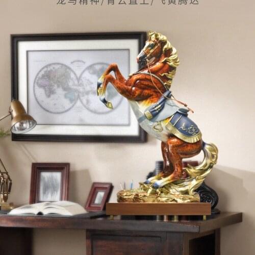 High grade Home store Company SHOP Decor Handmade COPPER bring wealth GOOD LUCK Success War horse Sculpture decor ART Statue
