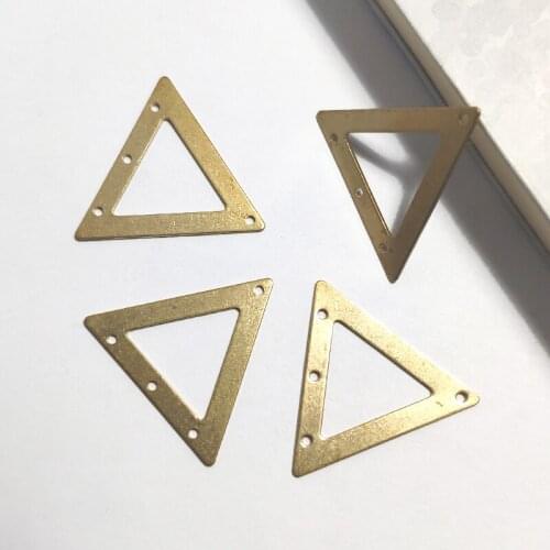 10pcs/Lot Earring Charms Geometric triangle Frame Pendant connector Brass Jewelry Necklace Earring Bracelet Making Findings