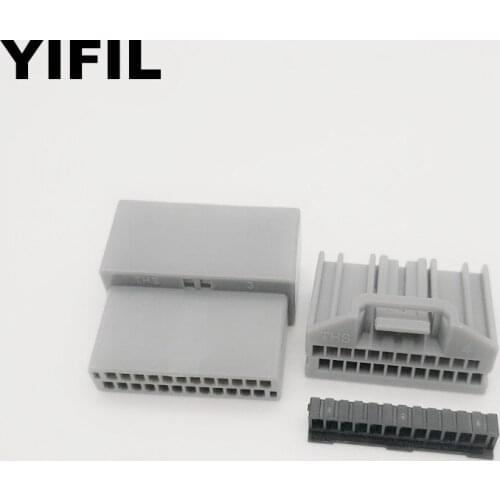 2/4/10sets/lot 24 Pin/Way Male And Female Automotive Wire Harnes Radio Connector Plug Sockets DJ7245S-0.7-11 DJ7245S-0.7-21