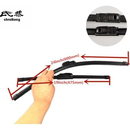 Free shipping 2pcs/lot SG-001 Wiper blades for 2003-2016 OPEL Signum 24"+19" fit standard J hook wiper arms only
