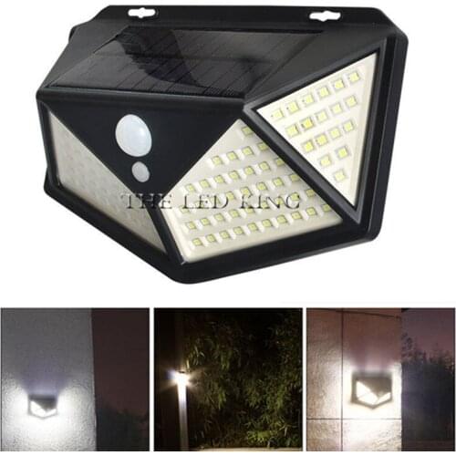 2020 HOT! 100 LED Solar Powered Spotlight Sunlight PIR Motion Sensor Street Light Wall Home Security Light Garden Outdoor Lamp