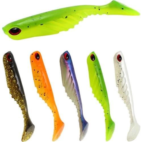 5PCS Worm Bait Fishing Lure70mm Artificial Silica gel Soft Bait Minnow Crankbait Wobbler Jig Swimbait Perch Carp Fishing tackle