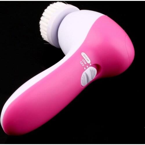 5 In 1 Electric Wash Face Cleaning Machine Facial Cleanser Pore Cleaner Body Cleansing Mage Mini Skin Beauty Mager Brush