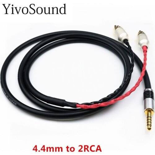 Yivosound hifi audio cable 2.5mm JACK balanced interface 4.4 to 2 rca signal cable AUX line Headphone Amplifier line