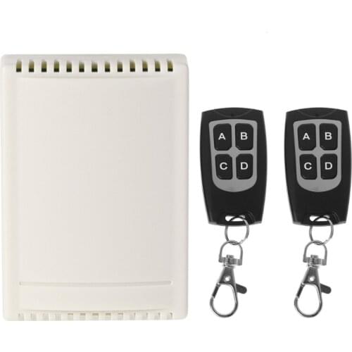 1 Set DC 12V 4CH Wireless Remote Control Switch 1 Receiver + 2 Transmitters 433MHz
