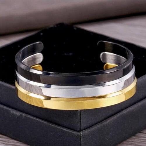 Stainless steel men bangle Cuff bracelet Mens jewellery friends gift luxery jewelery pulsera hombre Men jewelry 2021