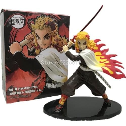 20cm Anime Kimetsu No Yaiba Figure VIBRATION STARS Rengoku Kyoujurou Action Figure Demon Slayer Kochou Shinobu Figurine Toys