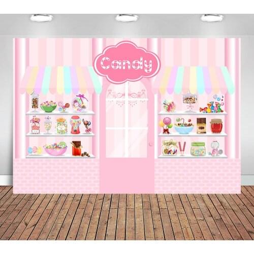 Photographic Background Candy House Ice Cream Child Pink Summer Photocall Photobooth Studio Photography Backdrop