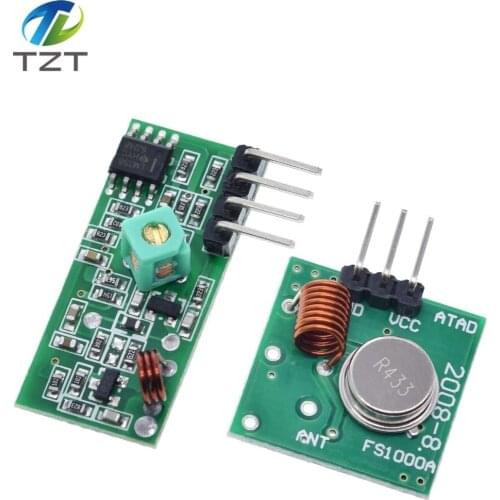 433Mhz RF Wireless Transmitter Module and Receiver Kit 5V DC 433MHZ Wireless For Arduino Raspberry Pi /ARM/MCU WL Diy Kit