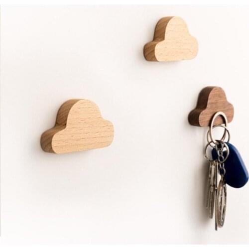 Household Creative Cloud Cartoon Key Powerful Magnet Hooks Home Organization Magnetic Hooks Key Holder Wall Home Decor