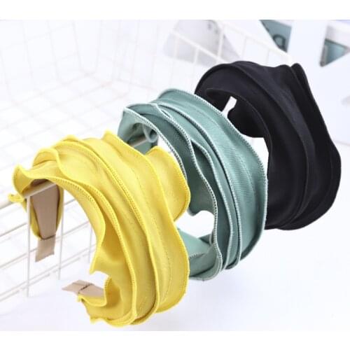 Lace Bohemia Wide Headbands For Women Hair Accessories For Girls Hairbands Solid Color Hair Band Big Bow Flower Headband