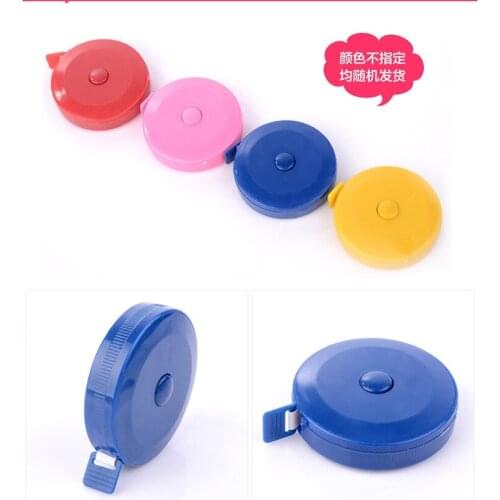 Easy to carry with telescopic tape measure 1.5m soft leather ruler Cute Mini round tape measure