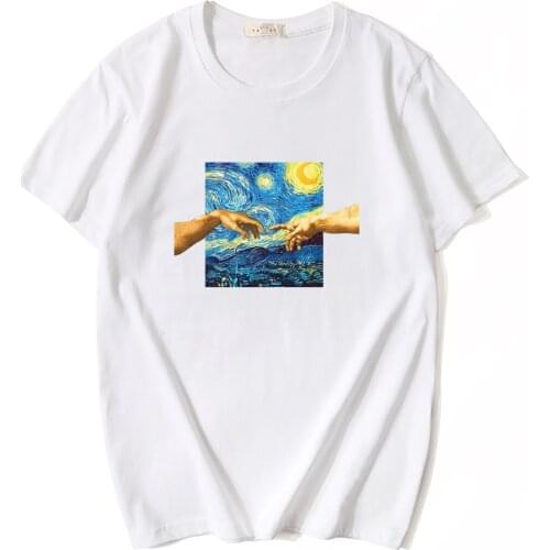 Summer 100% cotton fashion print men T shirt loose Unisex casual short sleeve women tshirt tops o-neck t-shirt male tee shirts