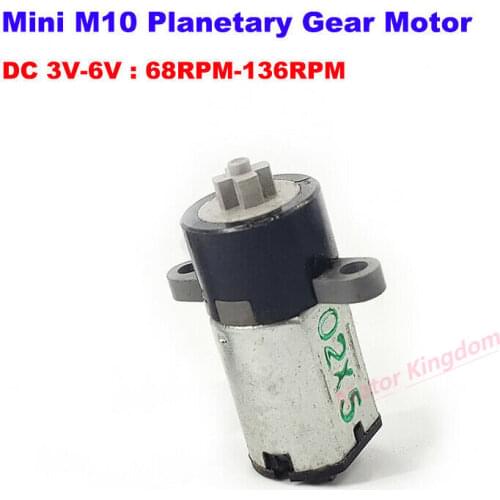 DC 3V 5V 6V 136RPM Slow Speed Mini 10mm M10 Planetary Gear Motor DIY Robot/Electronic Door Lock