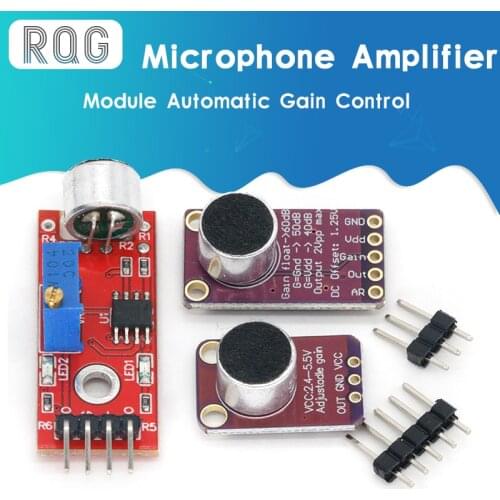 Electret Microphone Amplifier Stable MAX9814 module Auto Gain Control MAX4466