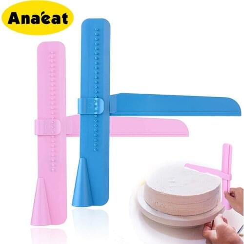 ANAEAT Adjustable Fondant Spatulas Kitchen Turning Sugar Leveling Device Cake Cream Decorating DIY Tool
