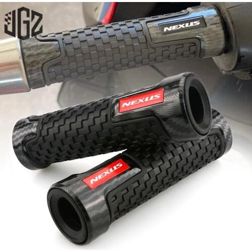 NEXUS Handgrips Motorcycle 22mm Rubber Plastic Carbon Handlebar Grips For PIAGGIO GILERA NEXUS 300 500 250 300ie Accessories