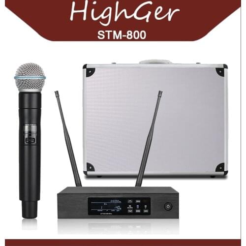 HighGer Di alta Qualità QLXD4 Digitale True Diversity Sistema Microfono Wireless Uhf Professionale Stage Karaoke Mic