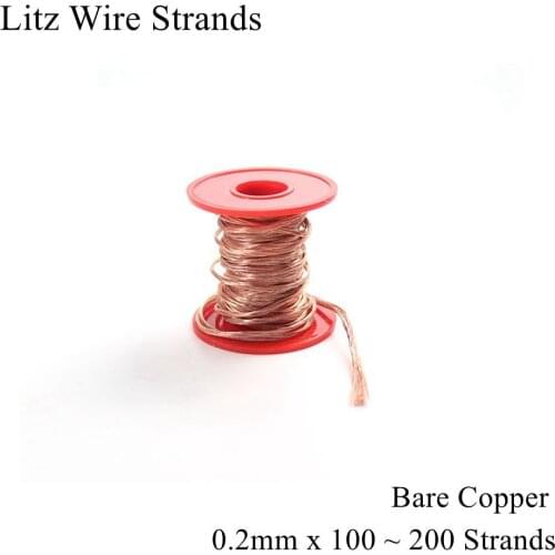 0.2x100 0.2x120 0.2x150 0.2x160 0.2x200 Litz Wire Strand Enamelled Copper Wire Strands Crystal Micro Mine Antenna Occ 0.2mm 0.2
