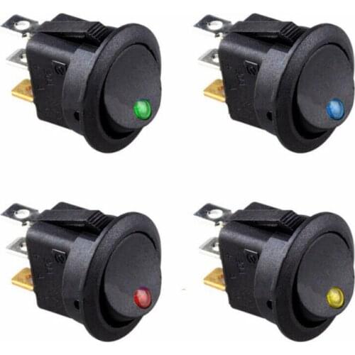 1pcs 16A 12V LED Dot Light Car Boat Round Rocker ON/OFF SPST Switch High quality #604