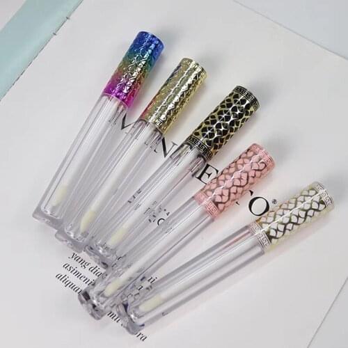 10/30/50pcs 4ml Round Empty Lip Gloss Tube Container Clear Lip Balm Tubes Lipstick Fashion Refillable Bottles Lip Gloss Tubes