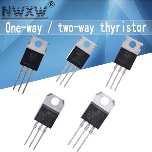 10pcs/lot One-way triac BT136/BT137/BT138/BT139/BT151/BT152/-500/600/800R/E BTA12/16/20/24-800B in-line TO-220