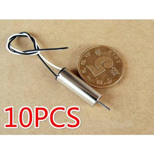 10pcs 720 Coreless Motor DC3.7V 46000 RPM 20MM NdFeB Super Magnetic Four-axis Aircraft Model For Helicopter Airplane (6.8)