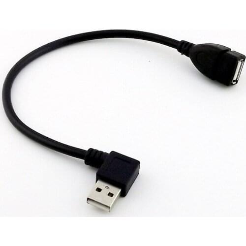 10x USB 2.0 Type A Male To USB 2.0 A Female Extension Adapter Converter Cable Cord 25cm Left/Right Angle