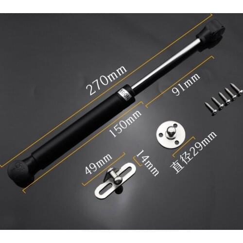 2pcs Copper 100N /10kg Force Door Lift Support Home Gas Spring Hinge Cabinet Door Kitchen Cupboard Hinge Furniture Hardware