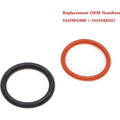 2 piece Power Steering Pump Rubber Inlet & Outlet O-Ring Seals for P/S Hi Pressure Hose Replace 34439FG000 / 34439AE021