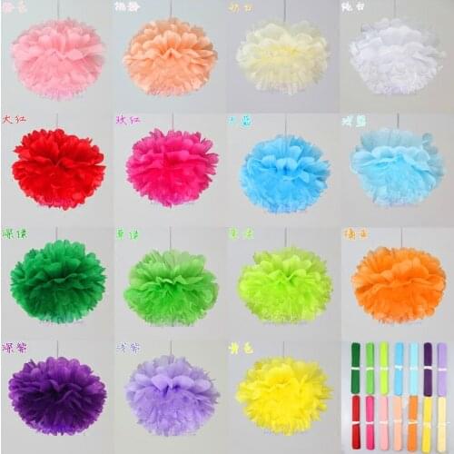 8'' 20cm 30pcs Tissue paper pom poms artificial flowers balls Home events pompoms wedding decorations kids party