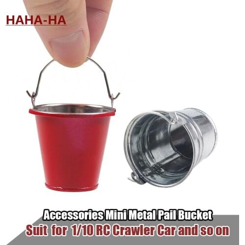 1/10 Scale Accessories Mini Metal Pail Bucket for TAMIYA CC01 Axial SCX10 D90 D110 RC Truck Car Parts
