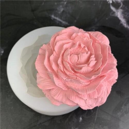 Aromatherapy Candle Mold Handmade Diy Aromatherapy Candle Pretty Mold Large Peony Handmade Soap Model Plaster Mold Hot Sale