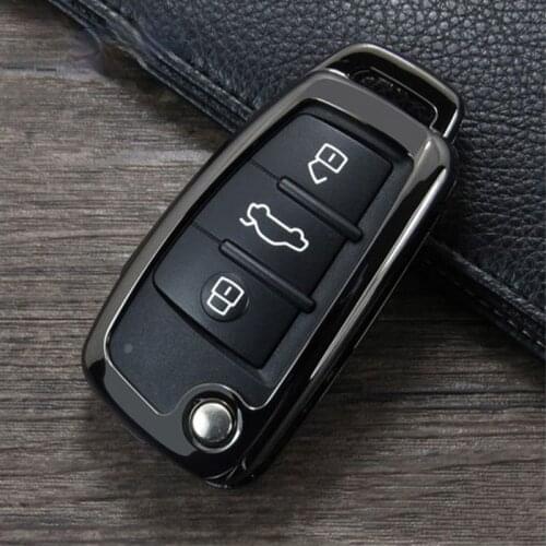 For Audi A3 8V A1 A4 A5 A6 A7 TT Q3 Q5 Q7 R8 S6 S7 S8 SQ5 RS5 Auto Accessories Zinc Alloy Car Key Case Shell Protection Cover