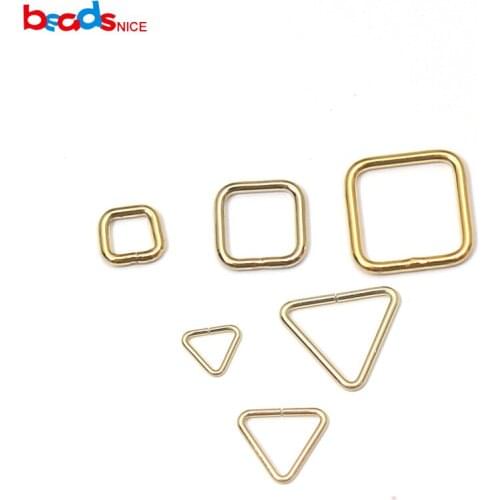 Beadsnice ID40090smt2 Gold Filled Square and Triangle Open Jump Ring Handmade Jewelry Component for Necklace Making